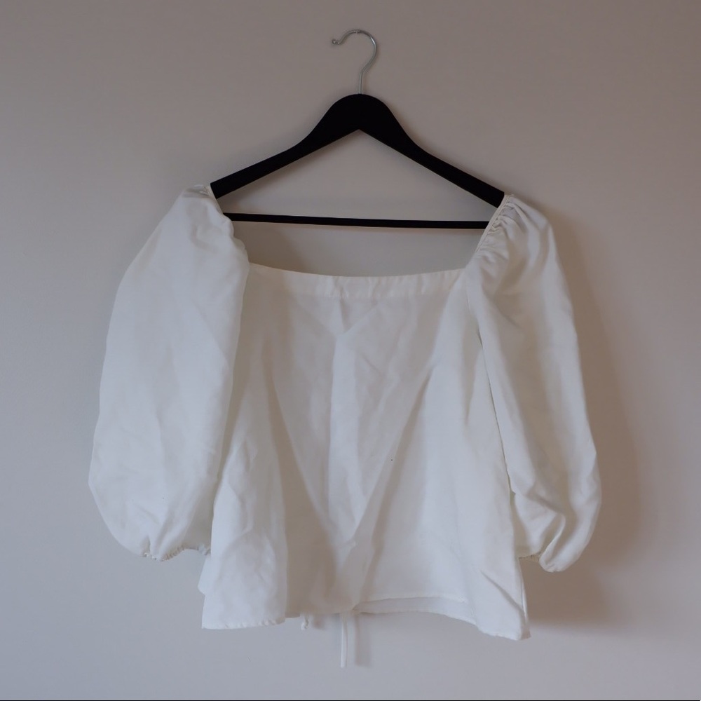 Cult Gaia White Puff Sleeve Blouse - Picture 10 of 10